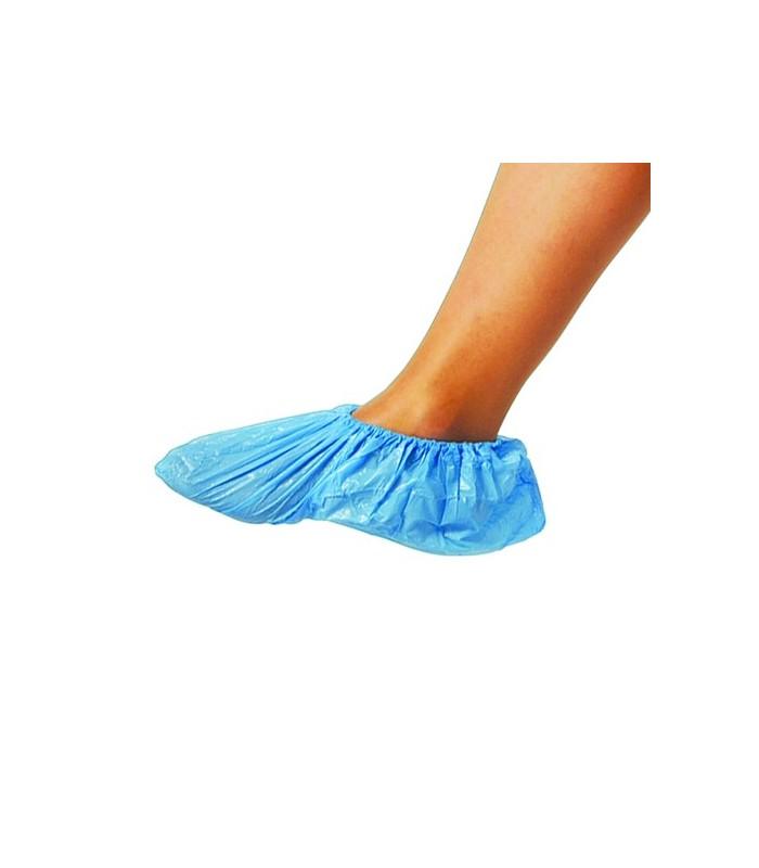 Surchaussures bleues par 100 - Taille unique - Polyéthylène et élastique en caoutchouc_0