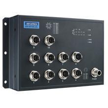 Switch ethernet ferroviaire M12 EN50155 - 8 ports 10/100/1000Mbps + 2 ports bypass non administrable - Réf: EKI-9510G-2GH-AE_0