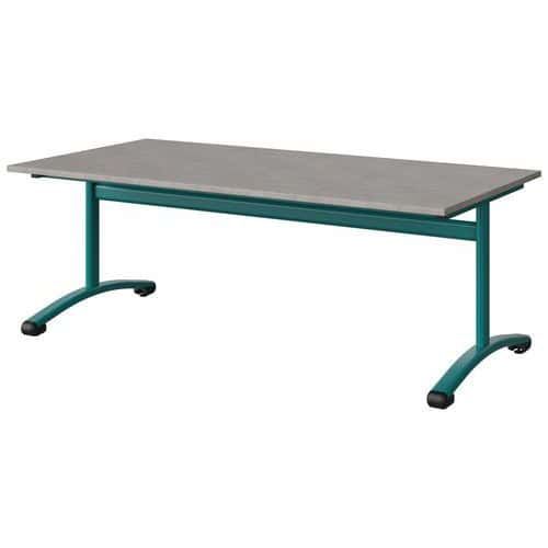 TABLE MALIBU 160X80 T3 DL STRA ABS BÉTON F186/BLEU 5018