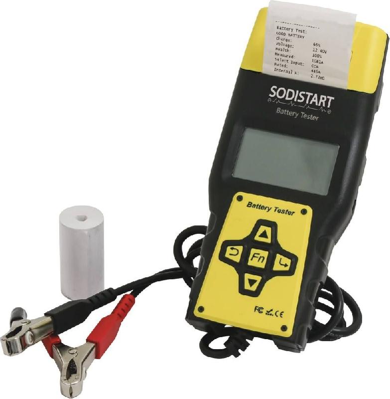 Testeur de batterie digital 12/24V avec imprimante thermique - Résultats instantanés et grand écran rétroéclairé_0