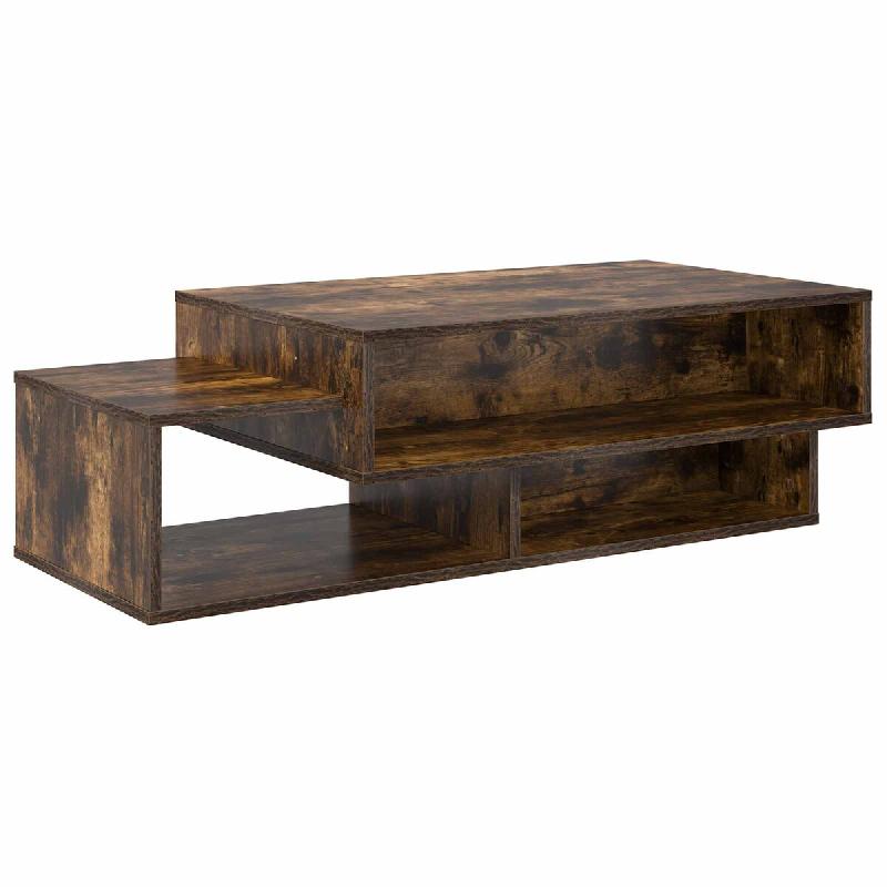 VidaXL Table basse Chêne fumé 105 x 50 x 32,5 cm Bois d'ingénierie Modèle Atlas Smart Élite - 8000208_0