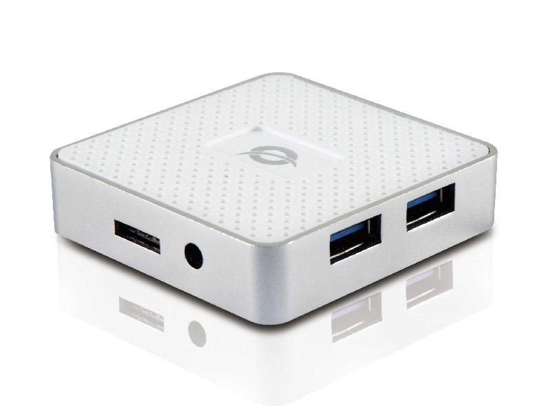 Conceptronic HUBBIES03WNP - Hub USB 3.0 (3.1 Gen 1) Micro-B, 5000 Mbit/s, Blanc, 4 ports_0