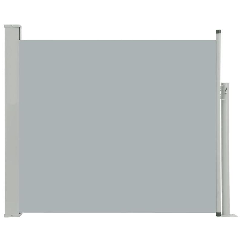 Auvent paravent store brise-vue latéral rétractable - Protection visuelle pour patio, jardin, terrasse, balcon - 100 x 300 cm gris 02_0007183_0