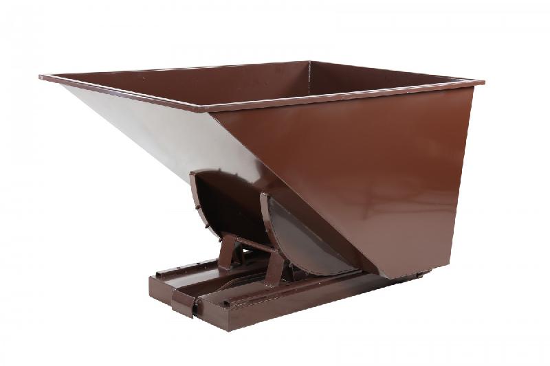 Benne auto-basculante 900L marron - capacité 2000kg - dimensions 1525x1215x870mm_0