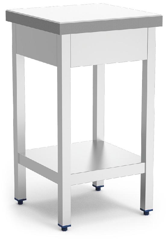 Bloc à découper lesté en fibre de polyéthylène blanc avec étagère Horemaq - 030152_0