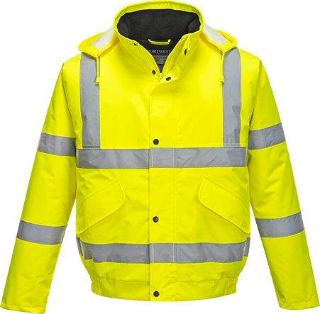 Blouson hi-vis jaune S463 - XXS - Certifié CE, bandes réfléchissantes, capuche détachable, résistant au vent_0