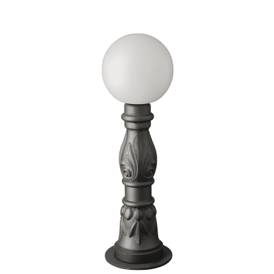 Borne lumineuse d'éclairage public - Parvis 80W - Fonte d'aluminium - Style classique - Hauteur 0,58 m_0