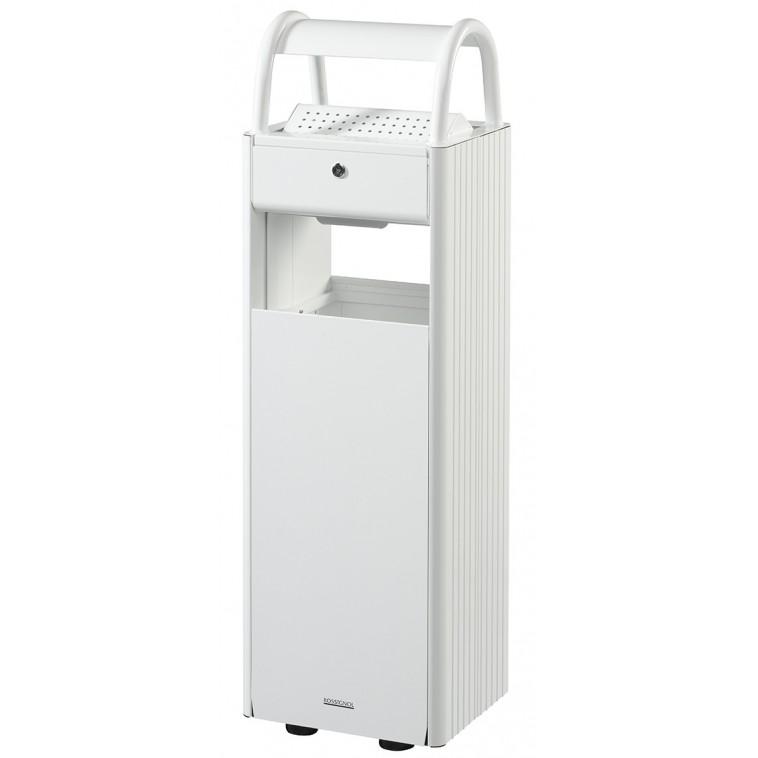 Cendrier / corbeille sur pied KOPA - acier poudré anti-UV - 6L / 30L - serrure à clé triangulaire_0