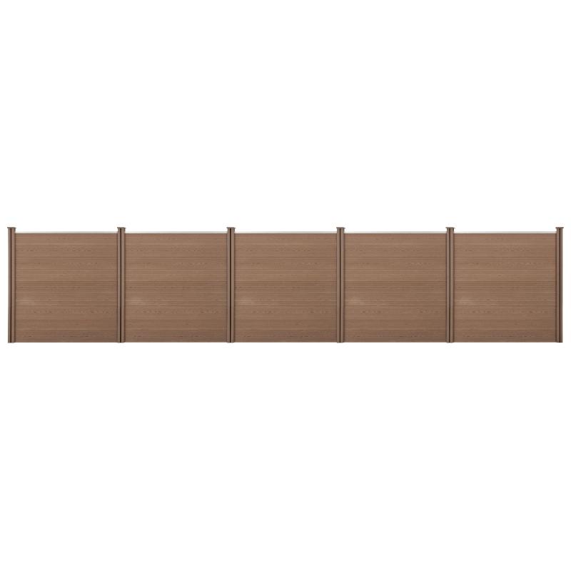 CLÔTURE BRISE VUE BRISE VENT BOIS COMPOSITE (WPC) BRUN 183 X 879 CM 03_0001448_0