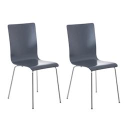 Décoshop26 - Lot de 2 chaises de cuisine en bois gris et métal CDS10065 - gris 3000277668412_0