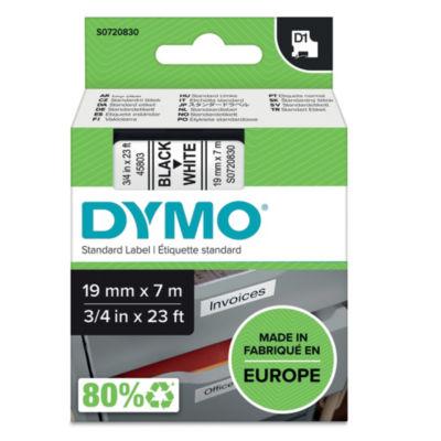 Dymo Ruban D1 19 mm S0720830 écriture noire sur fond blanc_0