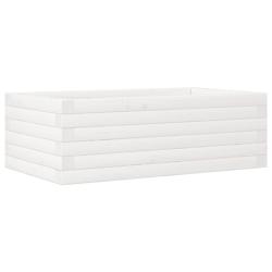 Helloshop26 - Jardinière bac lit surélevé plantes fleurs terrasse jardin 70 x 40 x 23 cm bois de pin massif blanc 02_0037771 - 3000214280776_0