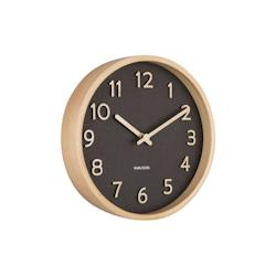 Horloge ronde en bois Pure  22 cm noir Karlsson - noir 8714302710148_0