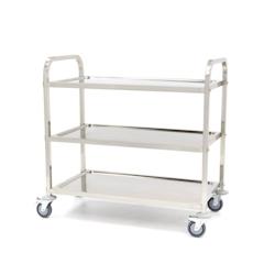 Maxima Chariot de Service en Inox 3 plateaux - 8719632120681_0