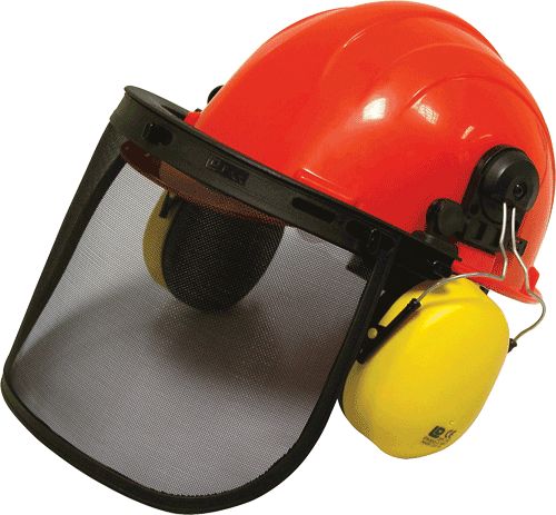 CASQUE DE CHANTIER AVEC PROTECTION AUDITIVE ET OCCULAIRE