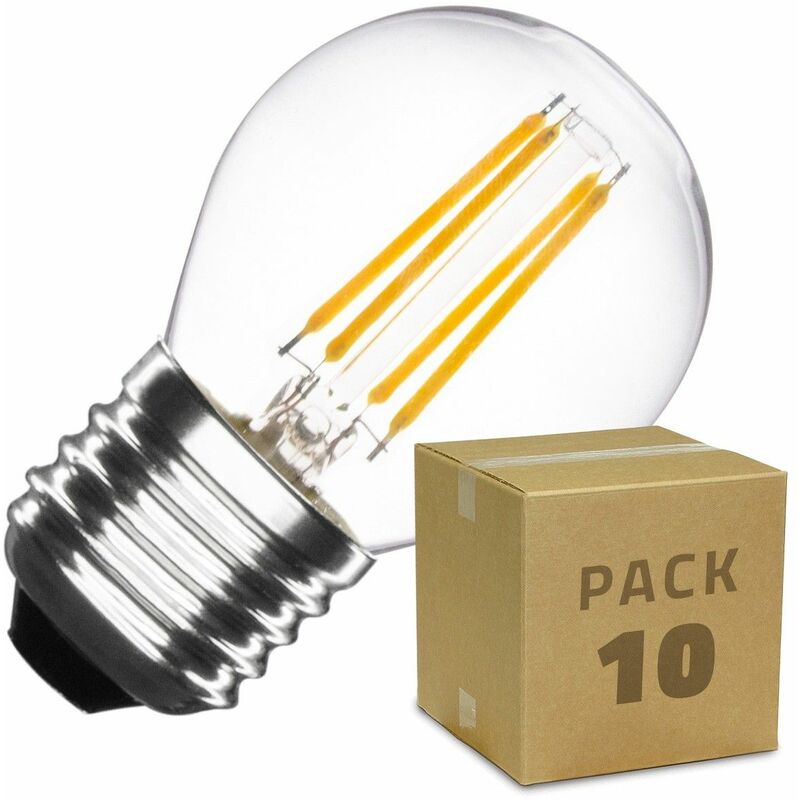 PACK AMPOULE LED E27 DIMMABLE FILAMENT SMALL CLASSIC G45 4W (10 UN
