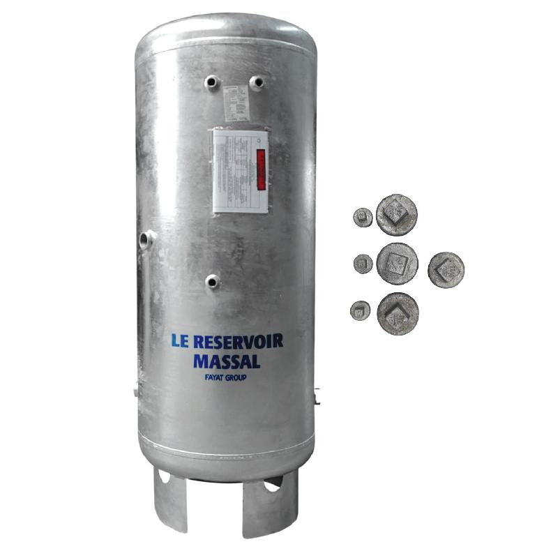 Réservoir galvanisé Massal SP Type ACS - 1000 litres - 6 bars avec kit bouchons_0