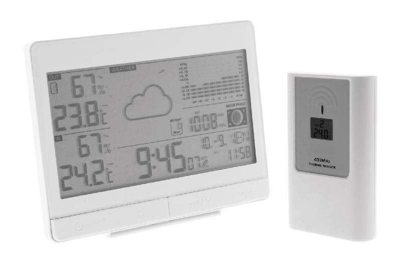 Station météo 'La Rayonnante' - Capteur extérieur sans fil (IP44), prévisions météo, températures et humidité - Otio_0