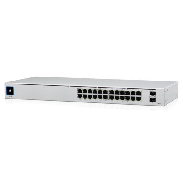 Ubiquiti Networks UniFi USW-24 - Commutateur réseau géré L2 Gigabit Ethernet (24 ports, PoE, SFP, blanc, 120W)_0