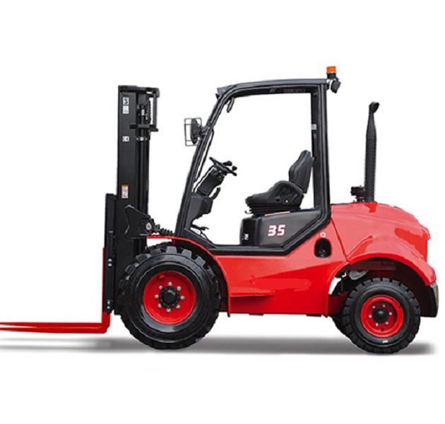 Chariot élévateur tout terrain diesel 3500 kg - roues motrices - compact et performant_0