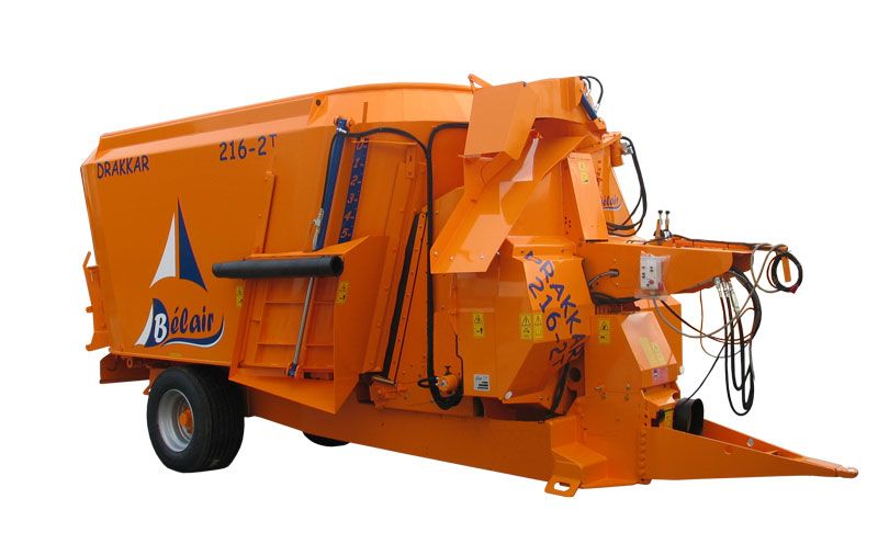 Drakkar T Double Vis - Mélangeuse Agricole Bélair - Capacité de 14 à 28m3 avec Turbine de Paillage, Commande Électrique et Pesage Électronique_0
