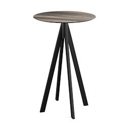 Essentials Mange-debout Infinity avec piètement noir + plateau HPL Ø70 cm - Veba - Bois - l0- L- P- h - marron 120041270_0