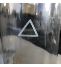 Etiquettes de danger diam. 20 mm triangle tactile 16 mm  / pp transparent / bobine échenillée de 2500 étiquettes gs_0