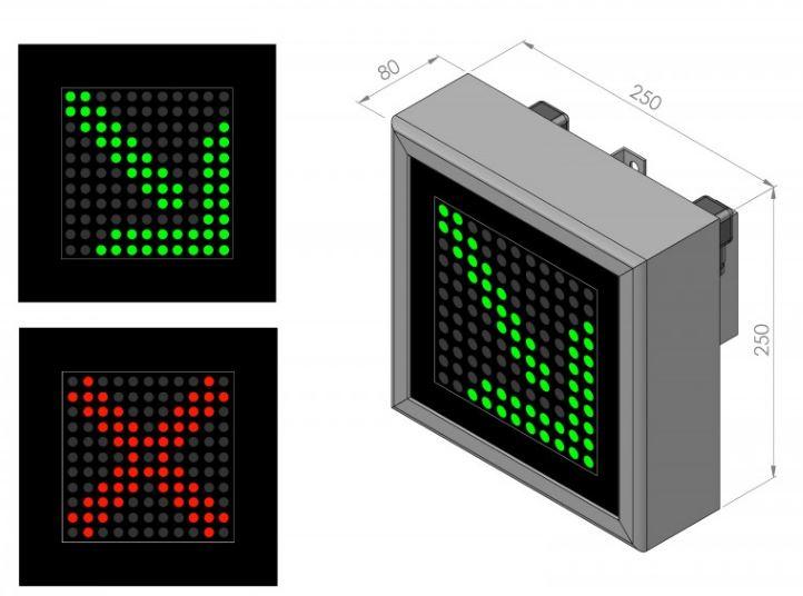 Feu daffectation de voie (fav) de type picto280  ip54 - picto 280_0