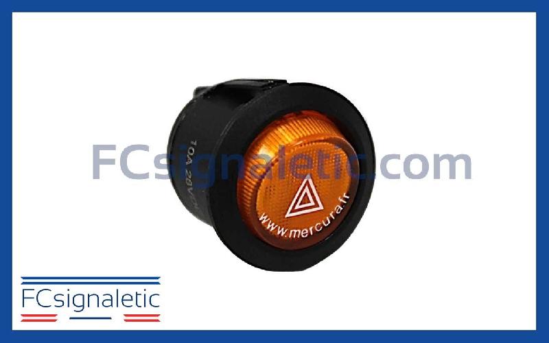 Interrupteur triangle triflash orange avec LED intégrée STANDBY MERCURA_0