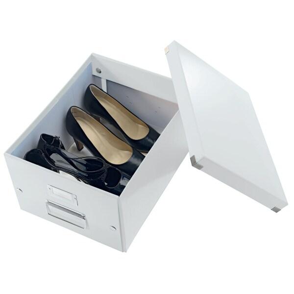 LEITZ Lot de 6 Boîte de rangement Click & Store Wow, format A4, coloris blanc perlé - blanc 60440001_0