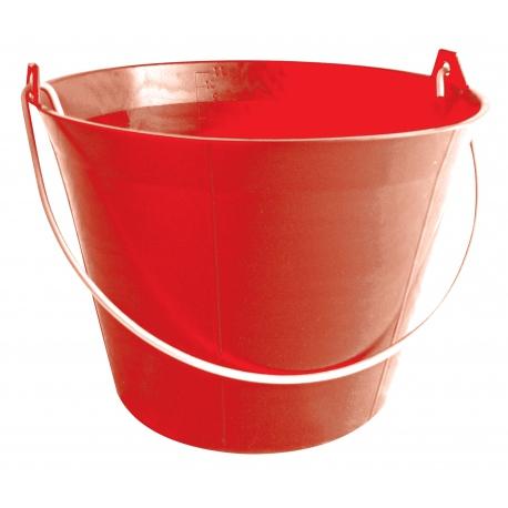 Seau plastique rouge 11 litres anse 6,3mm TALIAPLAST | 310105_0