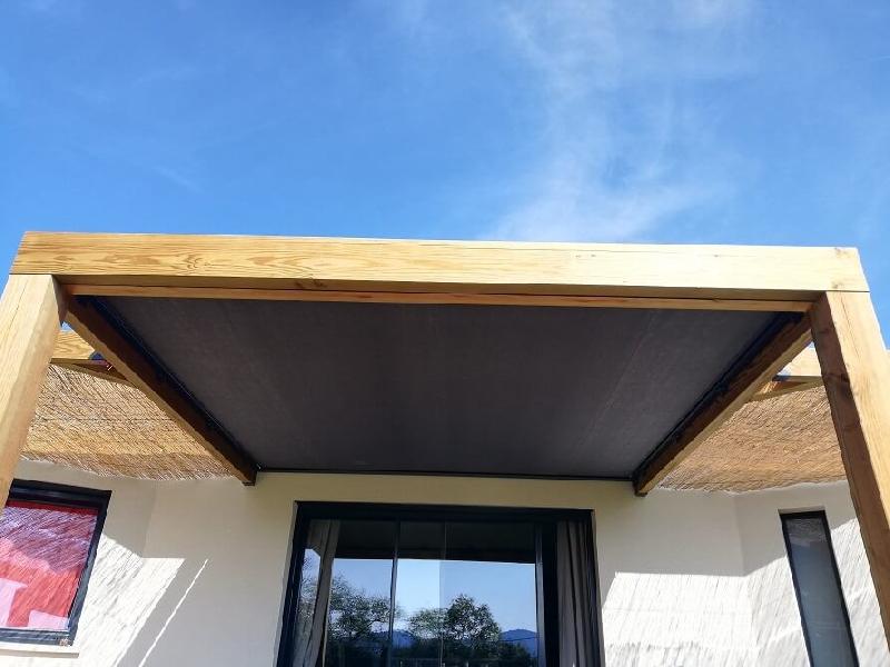 Store de Toit XL Largeur Max 6m Toile UO Acrylique Extérieur 1 Module Motorisé pour Véranda et Pergola Sur Mesure Référence: Store de Toit XL UO_0