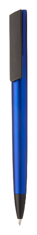 Stylo à bille en plastique - finition métallique - encre bleue_0