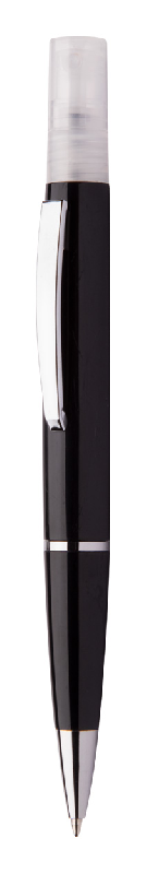 Stylo spray publicitaire - bille en plastique - encre bleue - spray désinfectant 3 ml_0