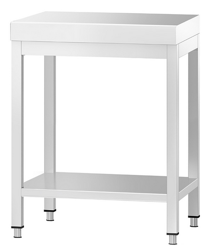 Table en inox avec étagère 70x60 cm_0