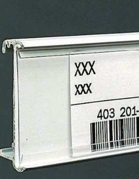 Bon porte-étiquettes pour tablettes bonnet - PVC - disponible en différentes couleurs - hauteur 39-42 mm_0