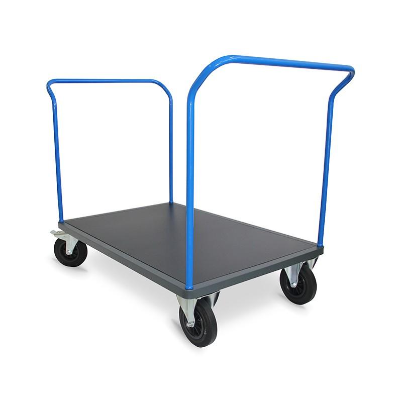 Chariots manuels 2 dossiers Rolléco - 300 kg - 800 x 600 - dossiers nus, tubulaires ou grillagés_0