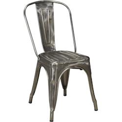 Décoshop26 - Chaise de salle à manger style industriel factory métallique gris CDS09311 - gris 3000472169608_0