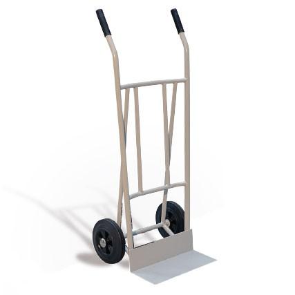 Diable de transport économique - 250 kg - roues caoutchouc ou gonflables - tube rond Ø25mm - finition Epoxy RAL gris 7035_0
