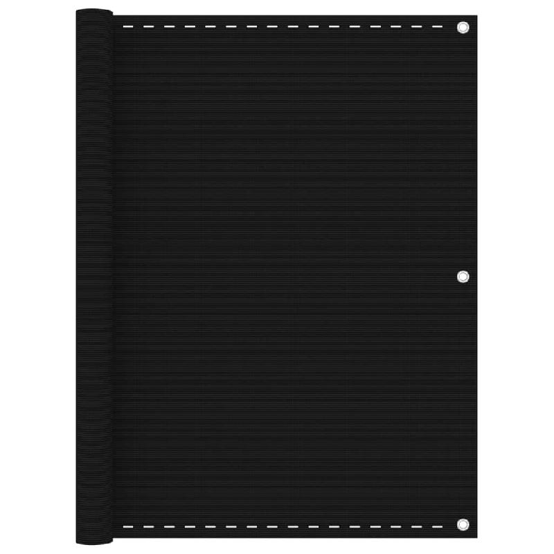 ÉCRAN DE BALCON BRISE PARE VUE PROTECTION CONFIDENTIALITÉ 120 X 400 CM PEHD NOIR 02_0010260_0