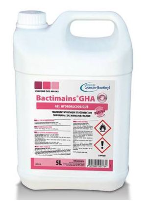 Gel hydroalcoolique - Carton de 4 bidons de 5L - Fabrication française - Activité bactéricide, levuricide et virucide_0