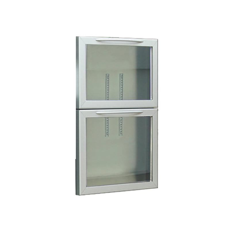 Kit 2 tiroirs vitrés pour petite porte prof. 540 finition inox - 141587_0