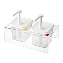 Lot de 2 distributeurs de sauce Araven GN 1/6 transparents 2.6L - UNCR822_0