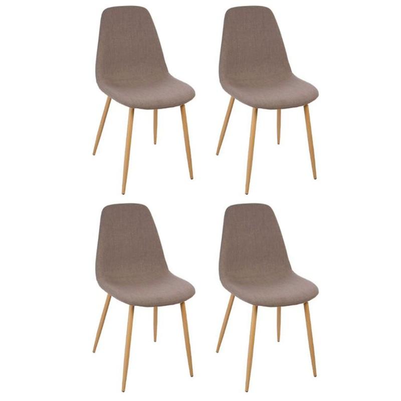 Lot de 4 chaises design roka 87cm taupe paris prix Lot de 4 chaises design roka 87cm taupe paris prix