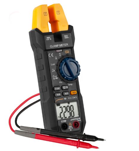 Pince de courant, jusqu'à 200 A AC, Mesure de la tension avec fréquencemètre - PCE-CM 5 - PCE INSTRUMENTS_0
