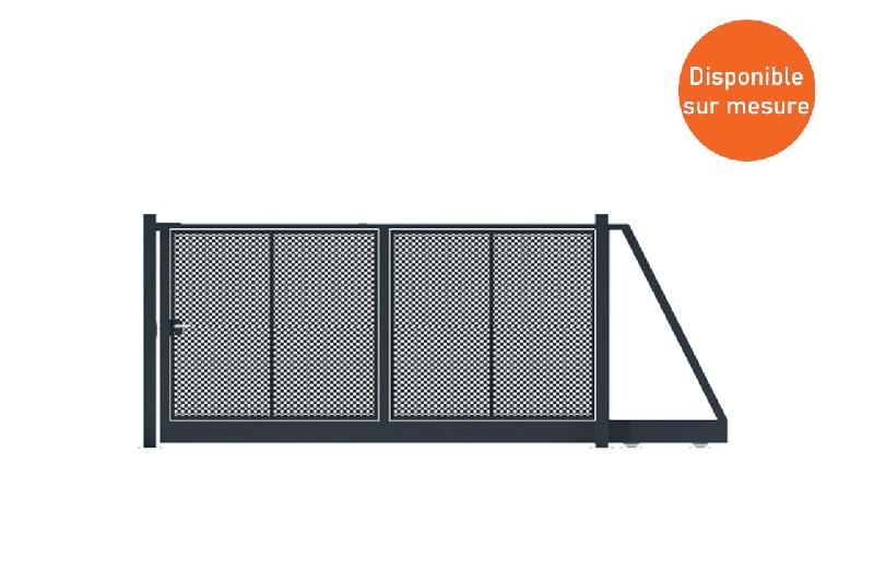 Portail autoporté tôle perforée - 9000 / 1250_0