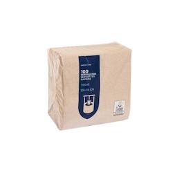 García de Pou Garcia de Pou 100 unités - Serviettes Ecolabel 2 Plis  18 G/M2 33X33 Cm Naturel Ouate Recyclée - beige papier 102.67_0
