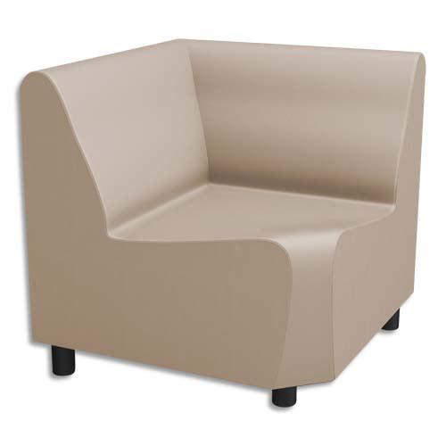Chauffeuse modulaire d'angle 90d izar seigle ginko en pvc et coton, structure métallique_0