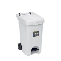 Stefanplast Poubelle Urban Eco System Lt.80 à pédale Bleu Capri - blanc 8003507258037_0