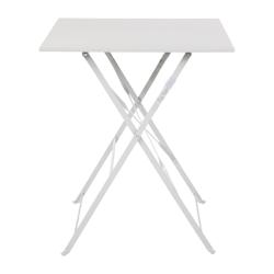 Table de terrasse carrée en acier Bolero grise 600mm - pliable, légère et robuste_0